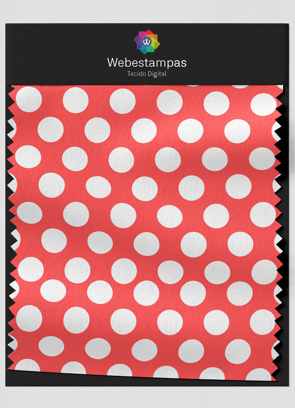 Tecido Veludo Estampa Digital Poá 8 com 1,55m de Largura