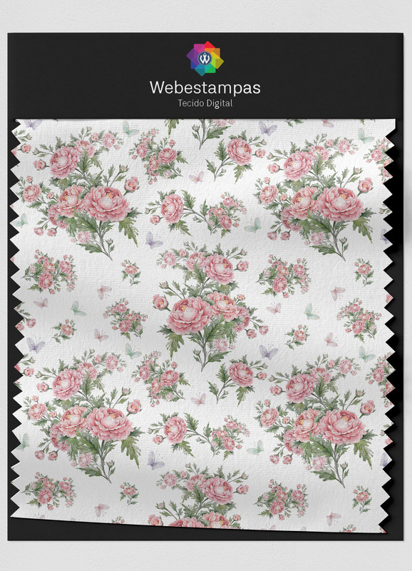 Tecido Veludo Estampa Digital Floral 315 com 1,55m de Largura