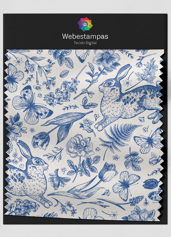 Tecido Veludo Estampa Digital Floral 350 com 1,55m de Largura