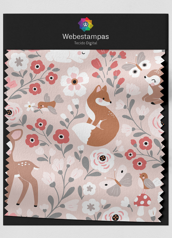 Tecido Veludo Estampa Digital Floral 357 com 1,55m de Largura