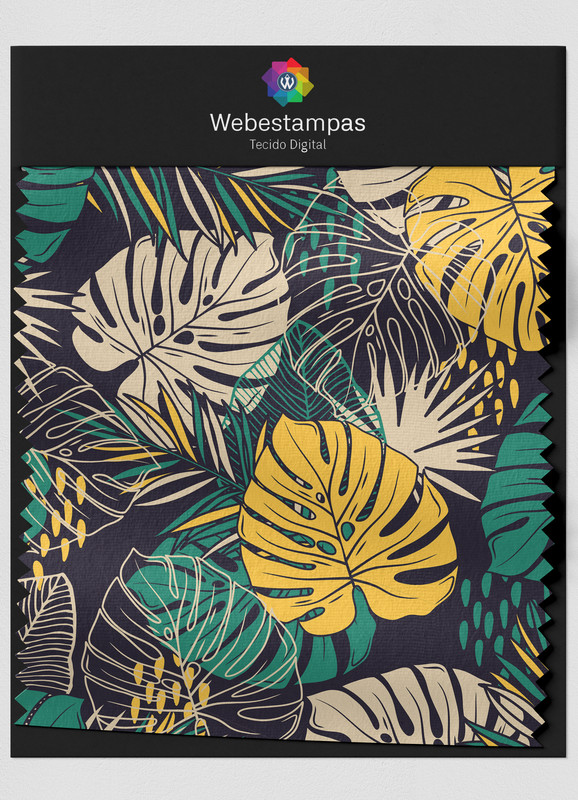 Tecido Veludo Estampa Digital Floral 371 com 1,55m de Largura