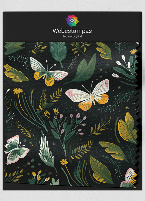 Tecido Veludo Estampa Digital Floral 389 com 1,55m de Largura