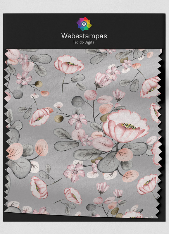 Tecido Suedine Estampa Digital Floral 303 com 1,60m de Largura