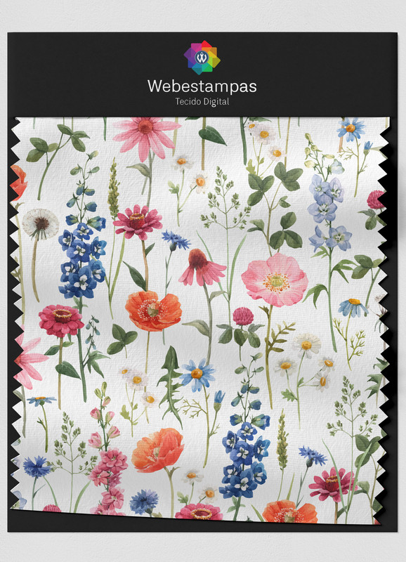 Tecido Suedine Estampa Digital Floral 310 com 1,60m de Largura