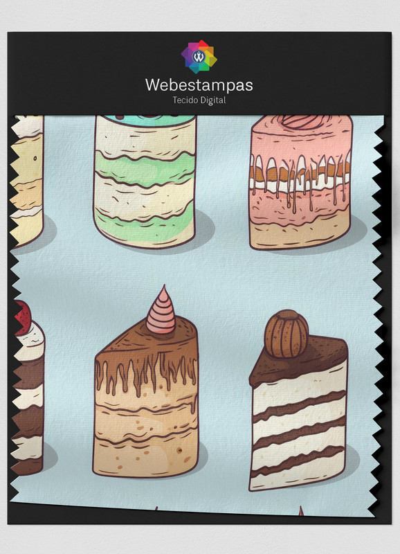 Tecido Tricoline Estampa Digital Bolos 1,50m de Largura