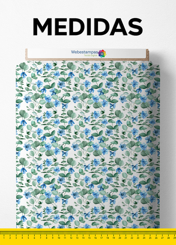 Tecido Tricoline Estampa Digital Folhas 9 com 1,50m de Largura