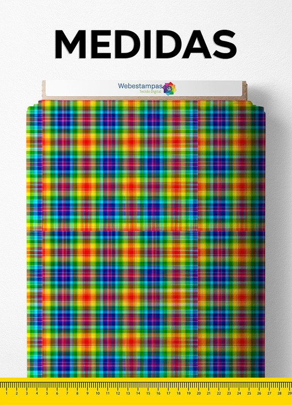 Tecido Tricoline Estampa Digital Patchwork 11 com 1,50m de Largura