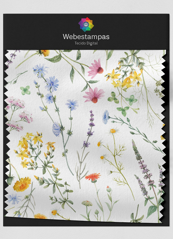 Tecido Tricoline Estampa Digital Floral 345 com 1,50m de Largura