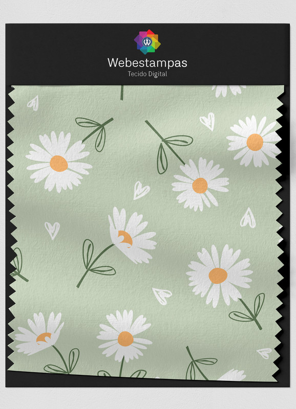 Tecido Tricoline Estampa Digital Floral 352 com 1,50m de Largura