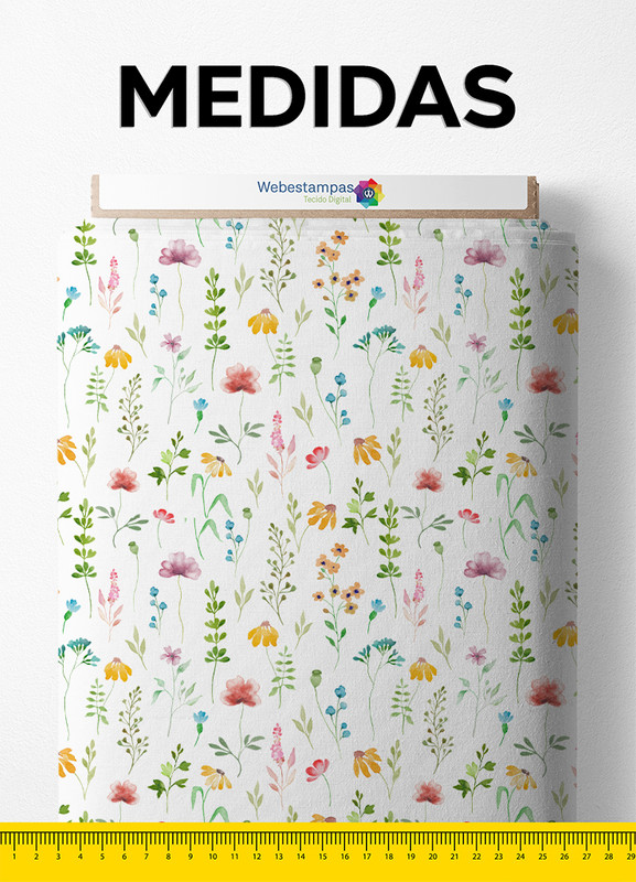 Tecido Tricoline Estampa Digital Floral 361 com 1,50m de Largura