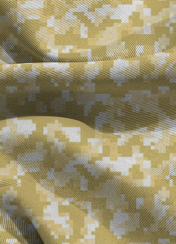 Tecido Blackout Estampa Digital Camuflado Pixel Amarelo 1,35m de Largura