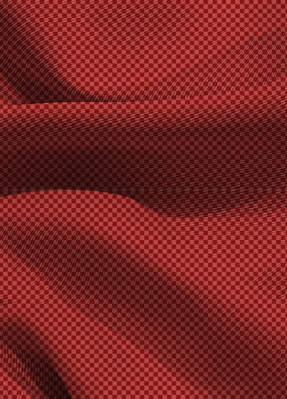 Tecido Blackout Estampa Digital  Quadros Pontilhados Preto e Vermelho 1,35m de Largura