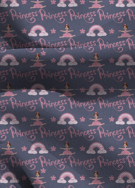 Tecido Blackout Estampa Digital Princess Ballet 1,35m de Largura