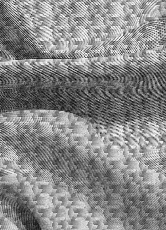 Tecido Blackout Estampa Digital Poligonal 3D 1,35m de Largura