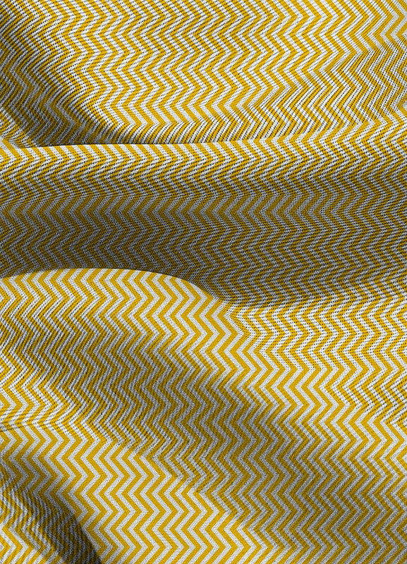 Tecido Blackout Estampa Digital Chevron Amarelo 1,35m de Largura