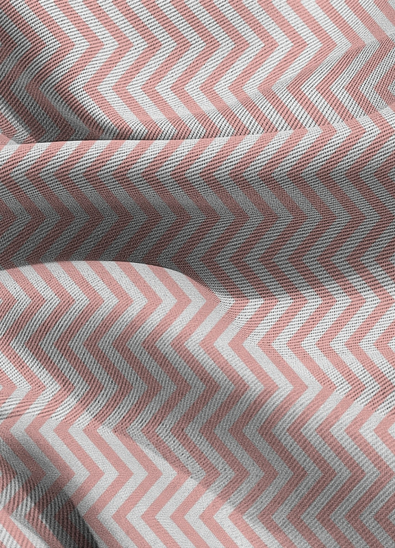 Tecido Blackout Estampa Digital Chevron Rose 1,35m de Largura