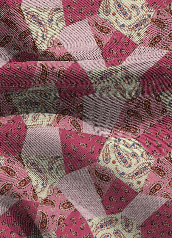 Tecido Blackout Estampa Digital Poá e Flores Rosa e Pink 1,35m de Largura