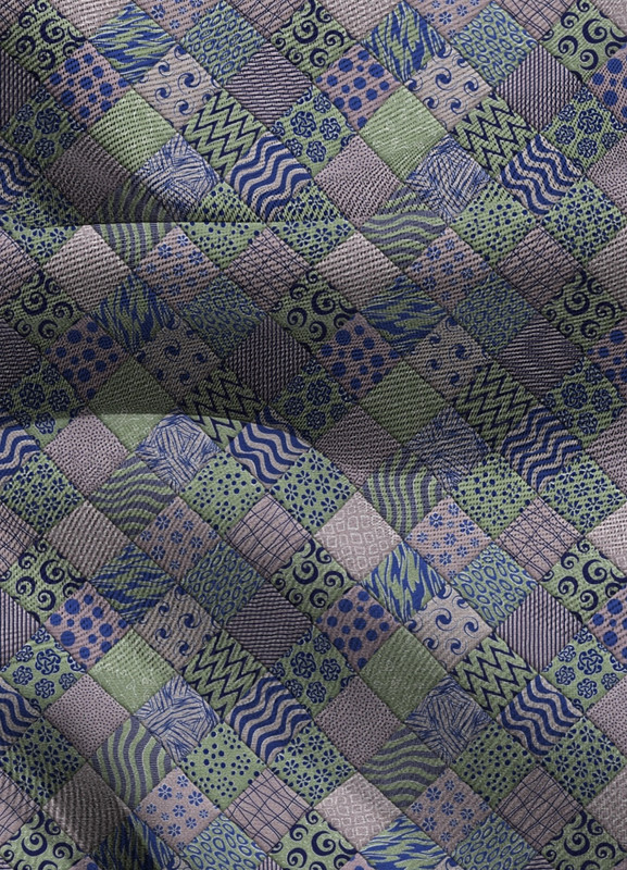 Tecido Blackout Estampa Digital Texturas Rosa e Verde 1,35m de Largura