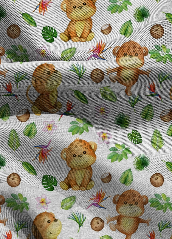 Tecido Blackout Estampa Digital Aquarela 1,35m de Largura