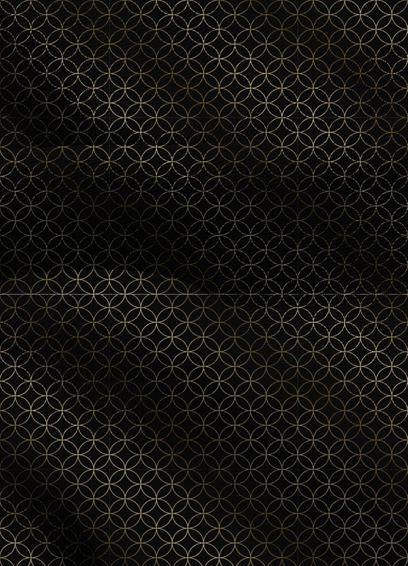 Tecido Blackout Estampa Digital Arabesco Circular Dourado 1,35m de Largura