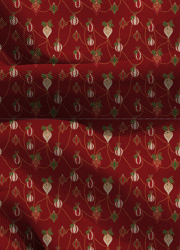 Tecido Blackout Estampa Digital Bolinhas Natal Vermelho 1,35 de Largura
