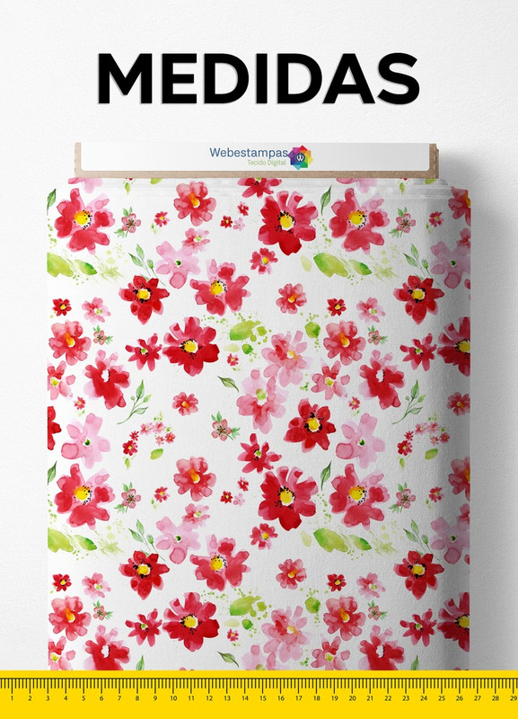 Tecido Blackout Estampa Digital Floral 74 com 1,35m de Largura