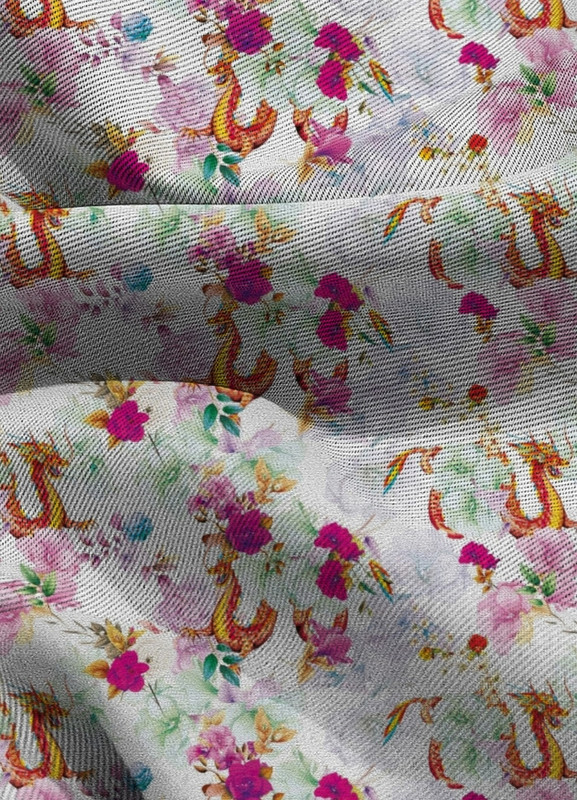 Tecido Blackout Estampa Digital Floral 103 com 1,35m de Largura