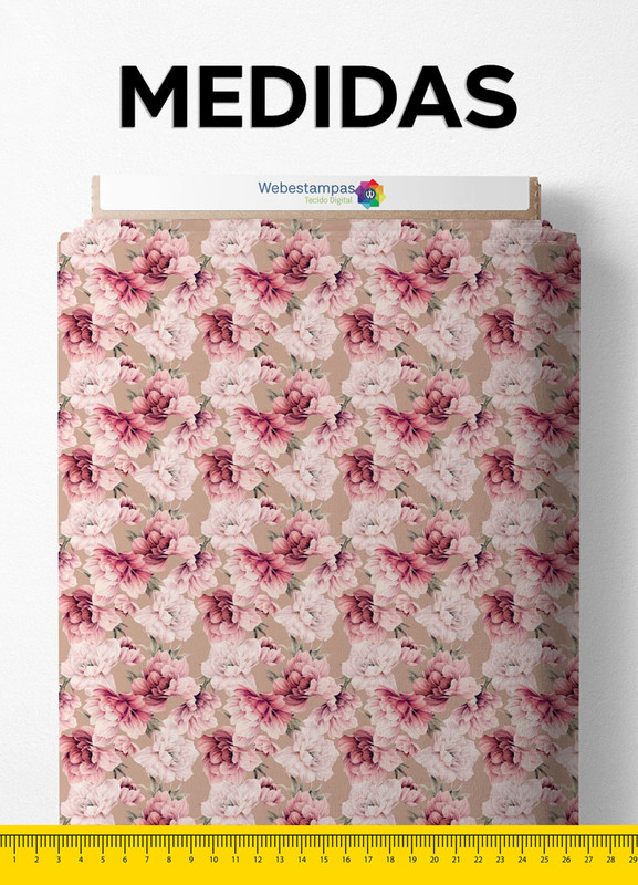 Tecido Blackout Estampa Digital Floral 147 com 1,35m de Largura
