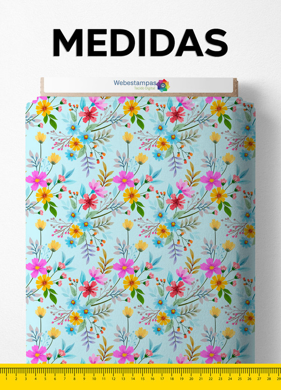 Tecido Blackout Estampa Digital Floral 154 com 1,35m de Largura