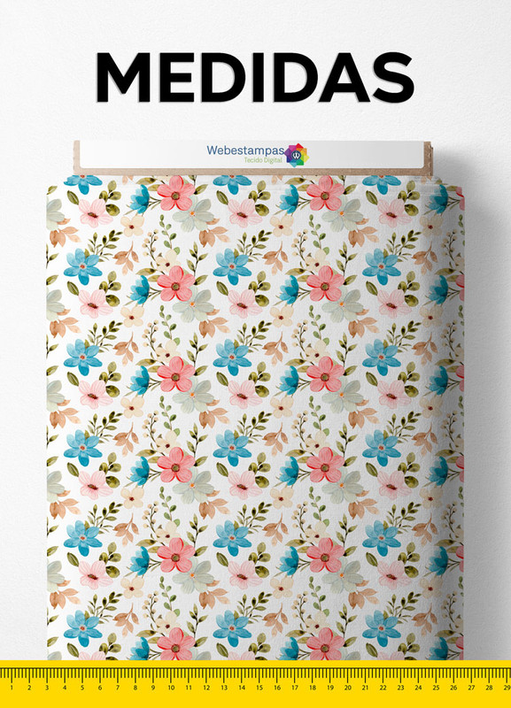 Tecido Blackout Estampa Digital Floral 182 com 1,35m de Largura