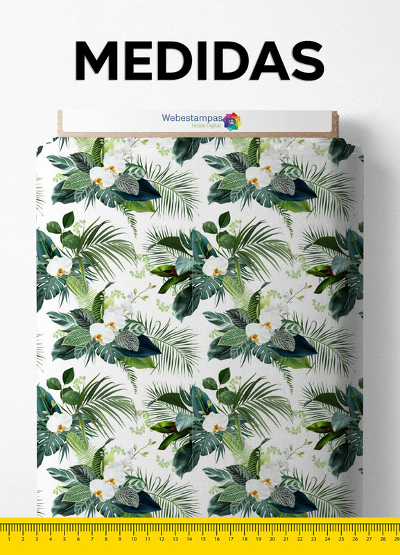 Tecido Blackout Estampa Digital Floral 201 com 1,35m de Largura