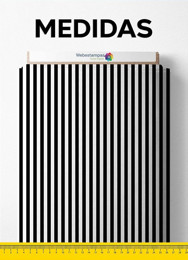 Tecido Blackout Estampa Digital Listrado Cinza Escuro 1,35m de Largura