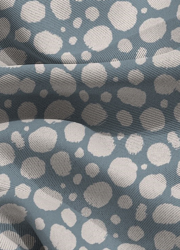 Tecido Blackout Estampa Digital Pintinhas Palha 1,35m de Largura