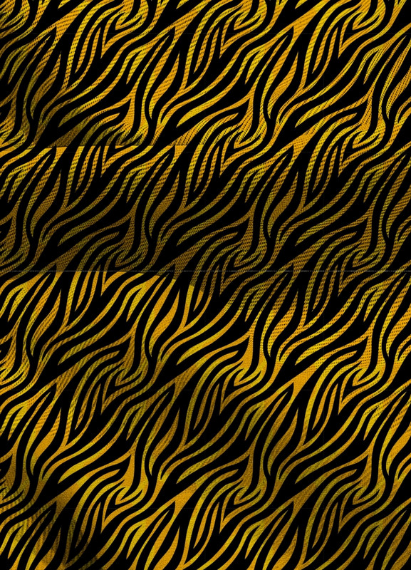 Tecido Blackout Estampa Digital Zebra Amarelo e Preto 1,35m de Largura