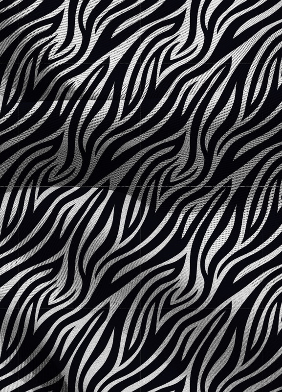 Tecido Blackout Estampa Digital Zebra Ondulada 1,35m de Largura