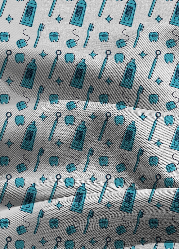 Tecido Blackout Estampa Digital Saúde 2 com 1,35m de Largura