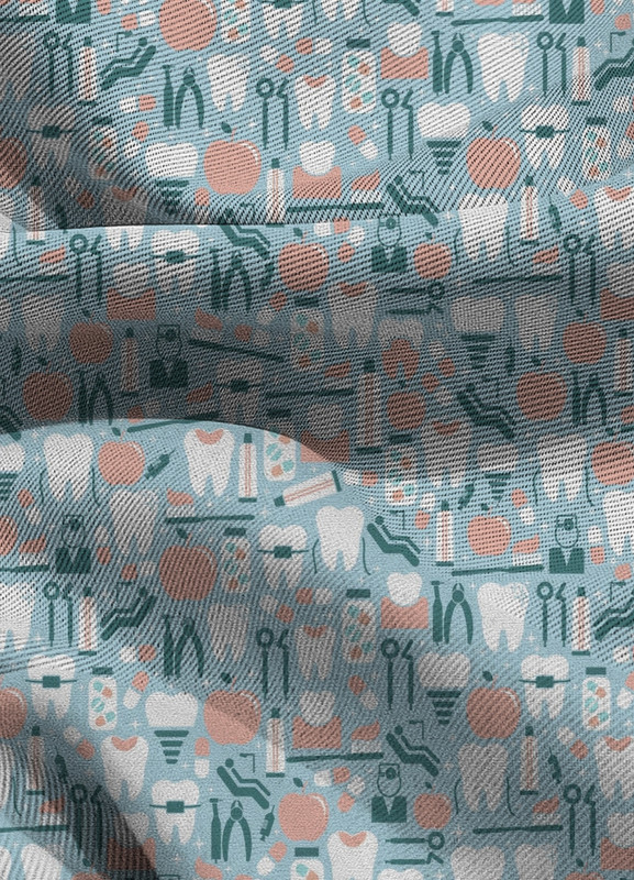 Tecido Blackout Estampa Digital Saúde 3 com 1,35m de Largura