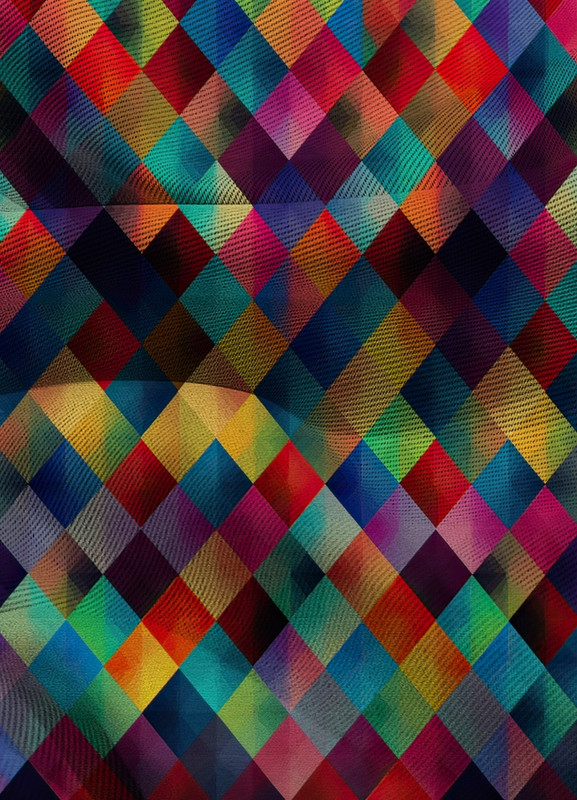 Tecido Blackout Estampa Digital 3D Colorida 1,35m de Largura