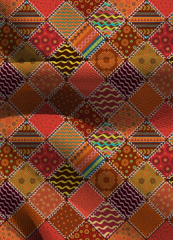 Tecido Blackout Estampa Digital Patchwork 8 com 1,35m de Largura