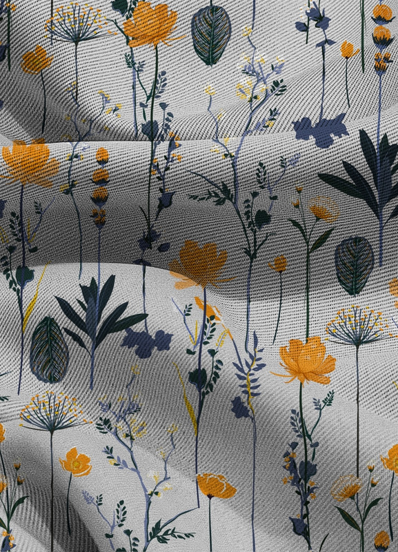 Tecido Blackout Estampa Digital Floral 305 com 1,35m de Largura