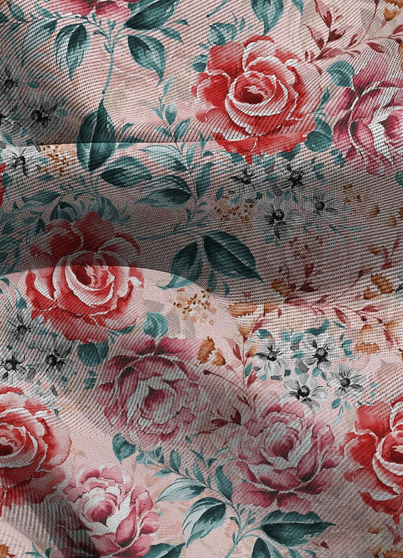 Tecido Blackout Estampa Digital Floral 372 com 1,35m de Largura