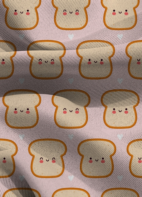 Tecido Blackout Estampa Pãozinho 1,35m de Largura