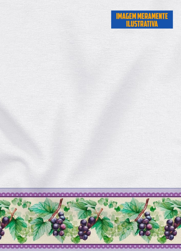Tecido Microfibra para Barrado Estampa Digital Uva 1,55m de Largura