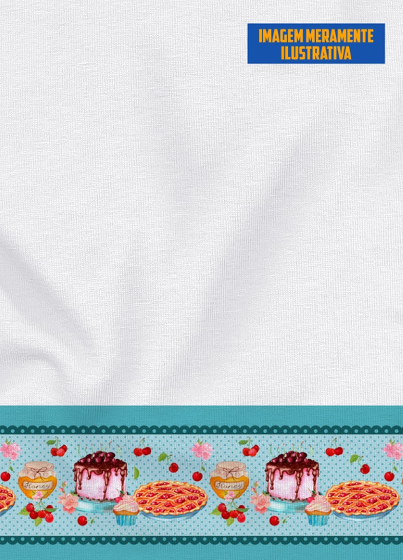 Tecido Microfibra para Barrado Estampa Digital Honey 1,55m de Largura