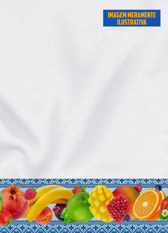 Tecido Microfibra para Barrado Estampa Digital Frutas 1,55m de Largura