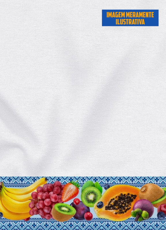 Tecido Microfibra para Barrado Estampa Digital Frutinhas 1,55m de Largura