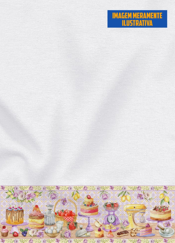 Tecido Microfibra Estampa Digital para Barrado Boleira com 1,55m de Largura