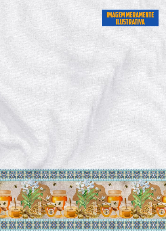 Tecido Microfibra para Barrado Estampa Digital Honey 1,55m de Largura