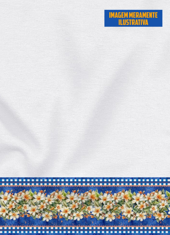 Tecido Oxford para Barrado Estampa Digital Floral 1,55m de Largura