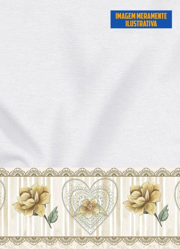 Tecido Oxford Estampa Digital para Barrado Flor Amarela com 1,55m de Largura